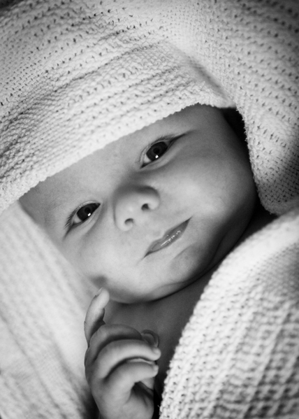 Baby photography Lifestyle portrait photograph of a baby