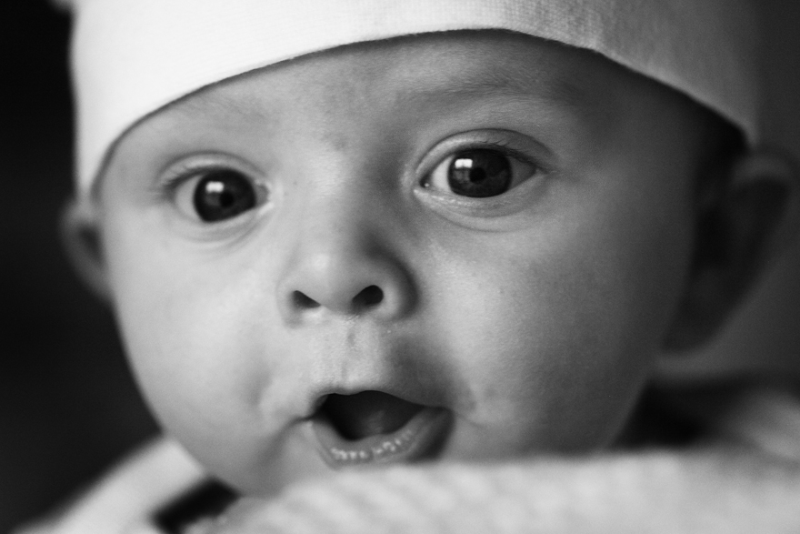 Baby photography Lifestyle portrait photograph of a baby