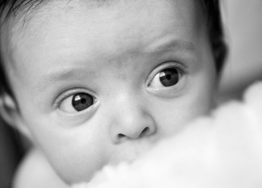 Baby photography Lifestyle portrait photograph of a baby