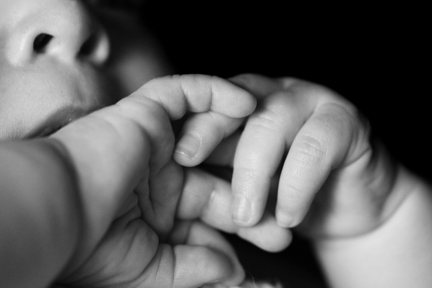Baby photography Lifestyle portrait photograph of a baby