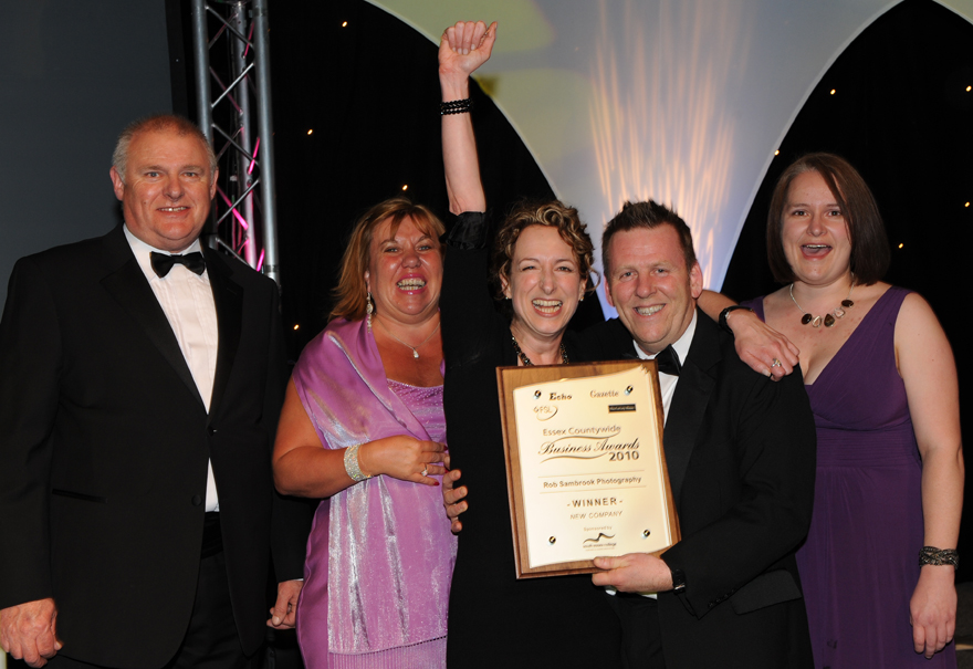 awards ceremony Rob and Wendy win 'New Company' award at the Essex Countywide Business Awards 2010