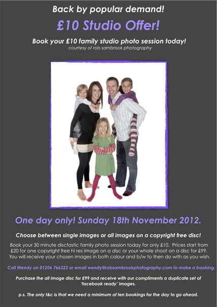 Christmas Family Studio Offer 2012 Colchester Essex Christmas Family Studio Offer 2012 Colchester Essex
