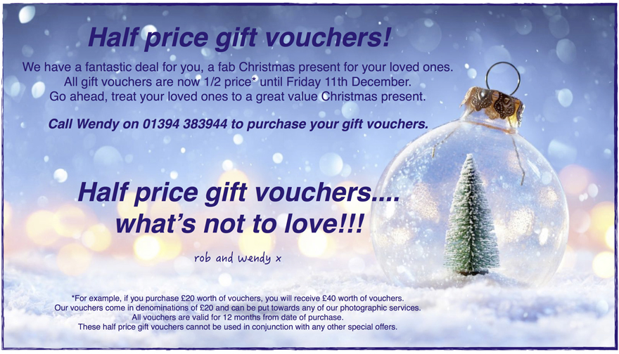 half price gift vouchers